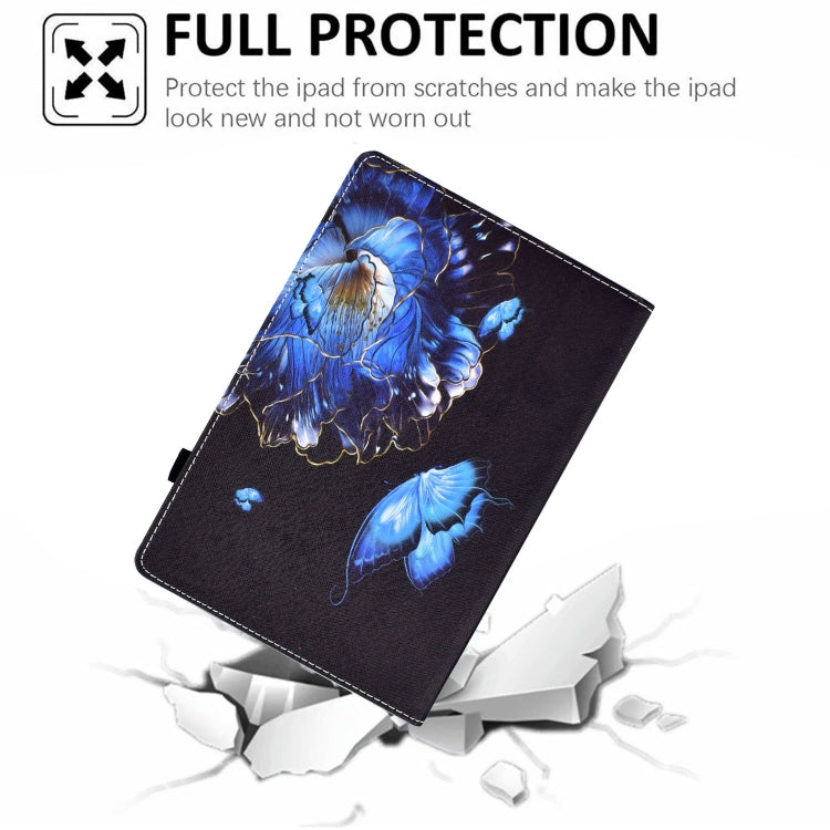 For iPad Pro 11 2024 Painted Elastic Band Smart Leather Tablet Case(Flower) - iPad Pro 11 2024 Cases by buy2fix | Online Shopping UK | buy2fix