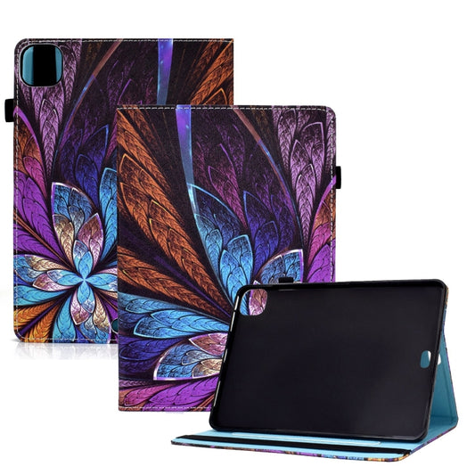 For iPad Pro 11 2024 Painted Elastic Band Smart Leather Tablet Case(Colorful Flower) - iPad Pro 11 2024 Cases by buy2fix | Online Shopping UK | buy2fix