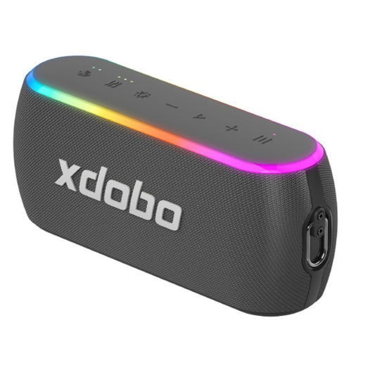 Xdobo X8 III BT5.3 IPX7 Wireless Speaker with RGB Light, Support Bluetooth/TF Card/USB/AUX(Grey) by XDOBO