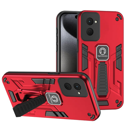 For Motorola Moto G Power 2024 Shockproof Holder Phone Case(Red) - Motorola Cases by buy2fix | Online Shopping UK | buy2fix