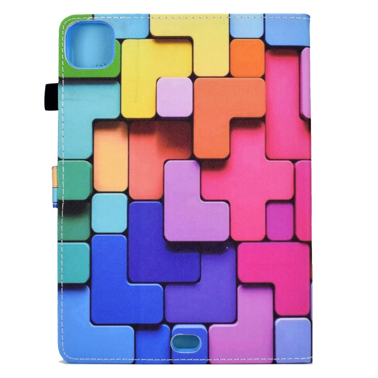 For iPad Pro 11 2024 Colored Drawing Sewing Smart Leather Tablet Case(Colorful Cubes) - iPad Pro 11 2024 Cases by buy2fix | Online Shopping UK | buy2fix