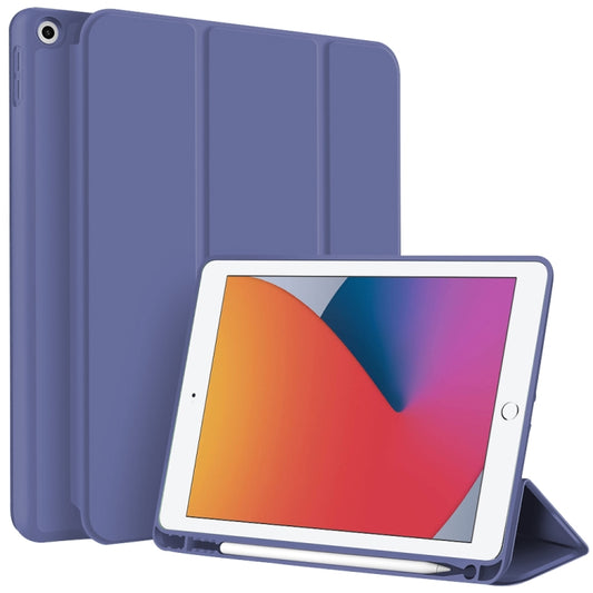 For iPad 10.2 2021 / 2020 / 2019 3-fold TPU Smart Leather Tablet Case with Pen Slot(Royal Blue) - iPad 10.2 Cases by buy2fix | Online Shopping UK | buy2fix