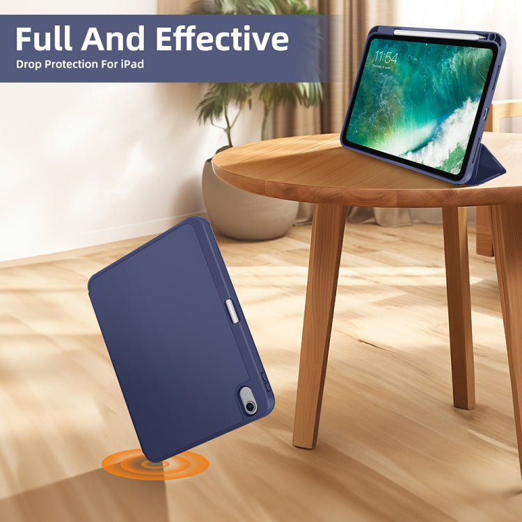 For iPad 2025 / 2022 3-fold TPU Smart Leather Tablet Case with Pen Slot(Royal Blue) - iPad 2025 / 2022 Cases by buy2fix | Online Shopping UK | buy2fix