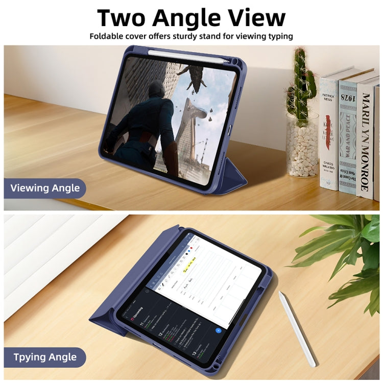 For iPad 2025 / 2022 3-fold TPU Smart Leather Tablet Case with Pen Slot(Royal Blue) - iPad 2025 / 2022 Cases by buy2fix | Online Shopping UK | buy2fix