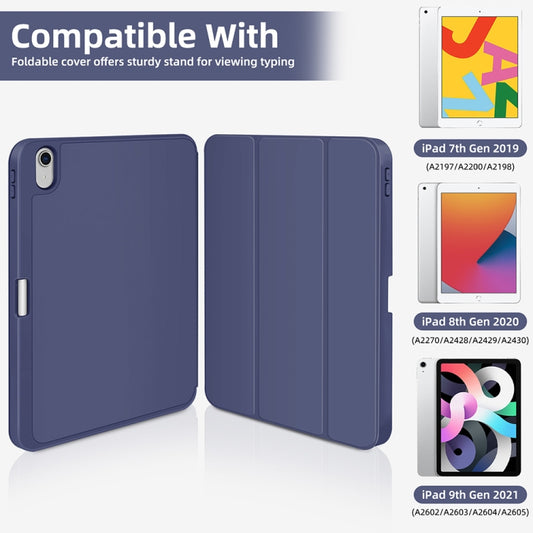 For iPad Air 11 2025 / 2024 3-fold TPU Smart Leather Tablet Case with Pen Slot(Royal Blue) by buy2fix