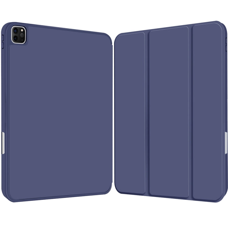 For iPad Pro 12.9 3-fold TPU Smart Leather Tablet Case with Pen Slot(Royal Blue) - iPad Pro 12.9 (2020) Cases by buy2fix | Online Shopping UK | buy2fix