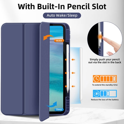 For iPad Pro 12.9 3-fold TPU Smart Leather Tablet Case with Pen Slot(Royal Blue) - iPad Pro 12.9 (2020) Cases by buy2fix | Online Shopping UK | buy2fix