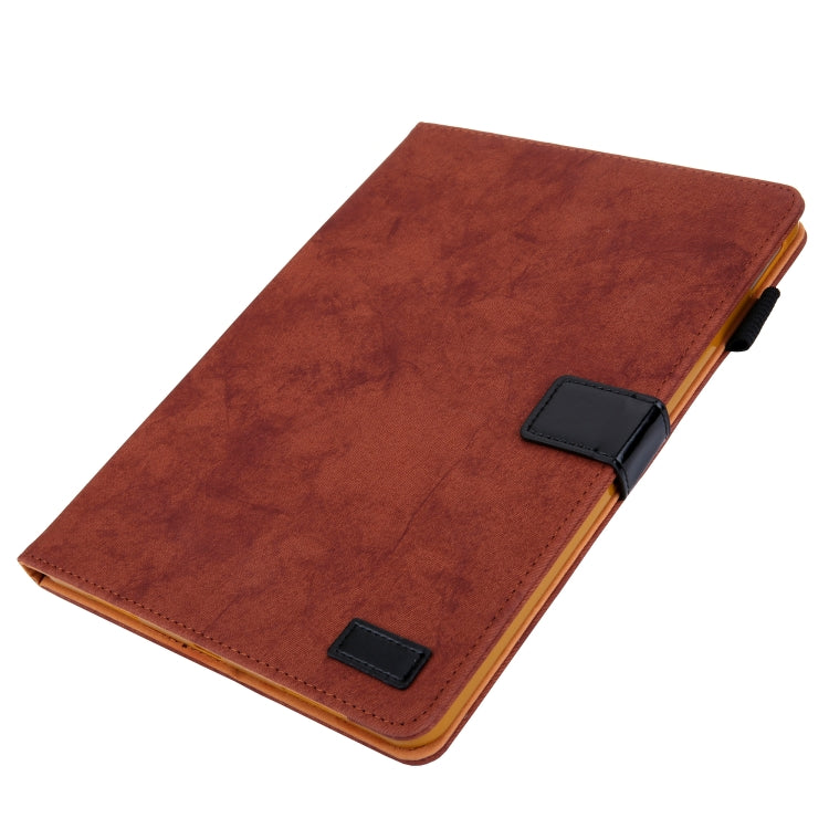 For iPad Pro 11 2024 Cloth Texture Leather Tablet Case(Brown) - iPad Pro 11 2024 Cases by buy2fix | Online Shopping UK | buy2fix