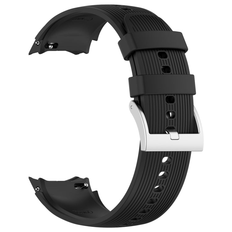 For OPPO Watch X / OnePlus Watch 2 Vertical Texture Silicone Watch Band(Black) - Watch Bands by buy2fix | Online Shopping UK | buy2fix