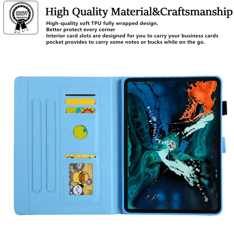 For iPad Pro 11 2024 Colored Drawing Leather Smart Tablet Case(Blue Time) - iPad Pro 11 2024 Cases by buy2fix | Online Shopping UK | buy2fix