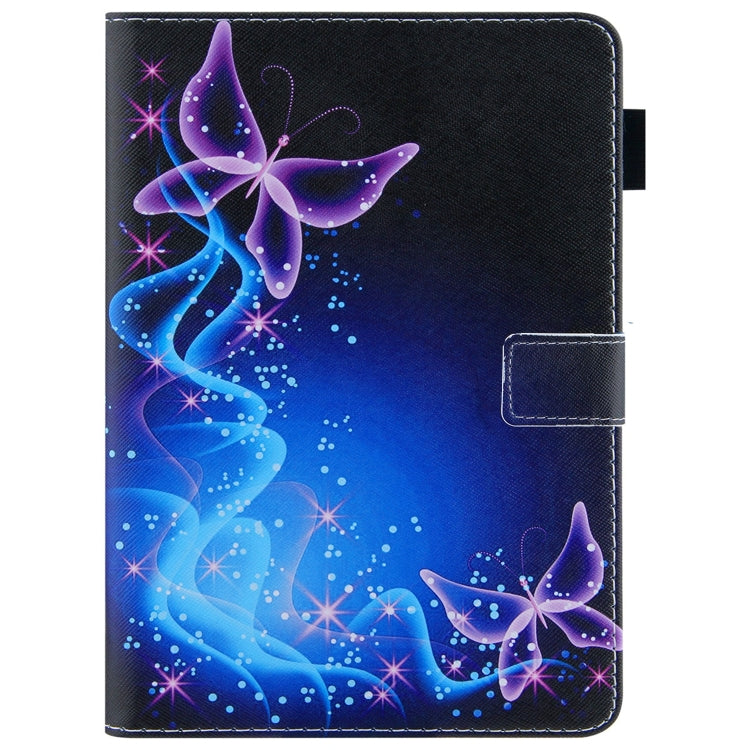 For iPad Pro 11 2024 Colored Drawing Leather Smart Tablet Case(Dual Purple Butterflies) - iPad Pro 11 2024 Cases by buy2fix | Online Shopping UK | buy2fix