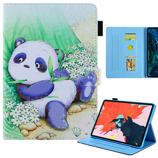 For iPad Pro 11 2024 Colored Drawing Leather Smart Tablet Case(Cute Panda) - iPad Pro 11 2024 Cases by buy2fix | Online Shopping UK | buy2fix