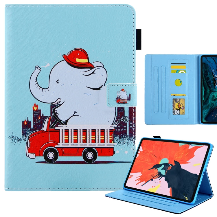 For iPad Pro 11 2024 Colored Drawing Leather Smart Tablet Case(Fire Elephant) - iPad Pro 11 2024 Cases by buy2fix | Online Shopping UK | buy2fix