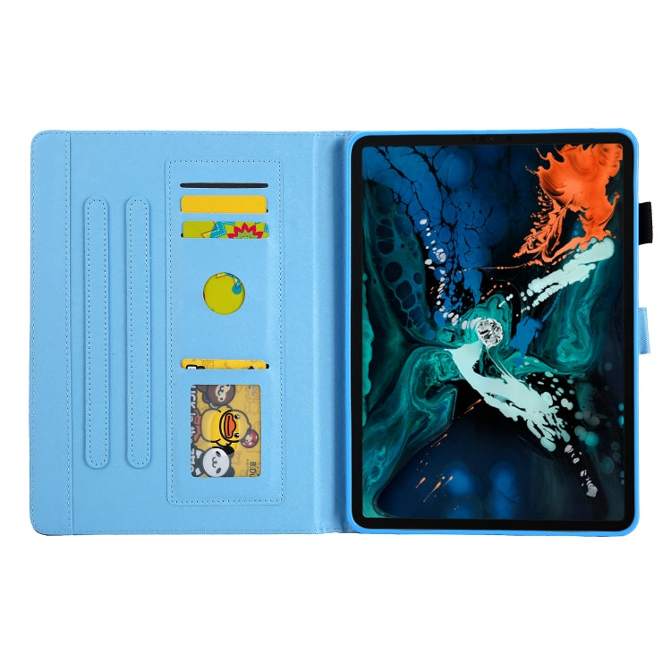 For iPad Pro 11 2024 Colored Drawing Leather Smart Tablet Case(Blue Dog) - iPad Pro 11 2024 Cases by buy2fix | Online Shopping UK | buy2fix