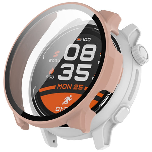 For COROS Pace 2 PC + Tempered Film Integrated Watch Protective Case(Pink) by buy2fix