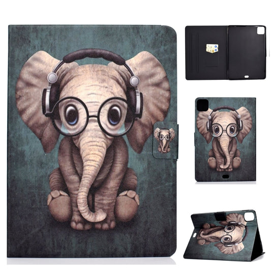 For iPad Pro 11 2024 Voltage Colored Drawing Smart Leather Tablet Case(Elephant) - iPad Pro 11 2024 Cases by buy2fix | Online Shopping UK | buy2fix