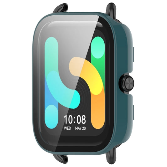 For Xiaomi HayLou GST/GST Lite/RS4 Plus PC + Tempered Film Integrated Watch Protective Case(Pine Green) by buy2fix