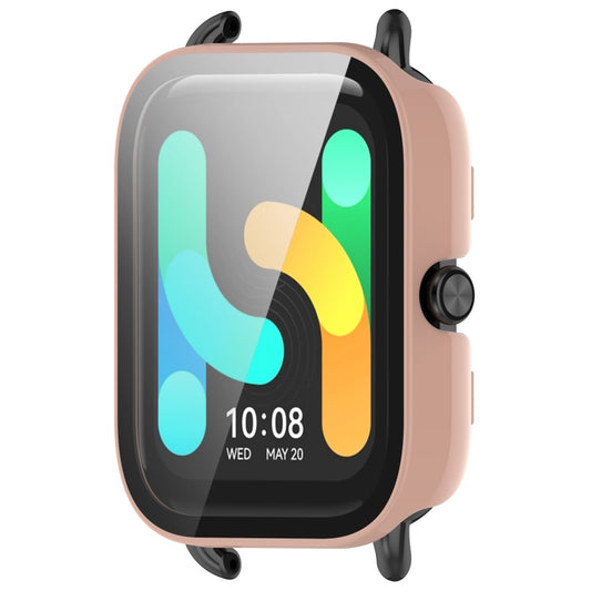 For Xiaomi HayLou GST/GST Lite/RS4 Plus PC + Tempered Film Integrated Watch Protective Case(Pink) by buy2fix