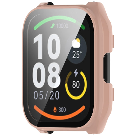 For Xiaomi HayLou Smart Watch 2 Pro PC + Tempered Film Integrated Watch Protective Case(Pink) by buy2fix