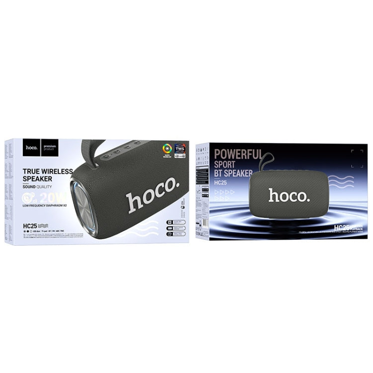 hoco HC25 Radiante Sports Bluetooth 5.2 Speaker Support TWS / FM(Grey) - Desktop Speaker by hoco | Online Shopping UK | buy2fix