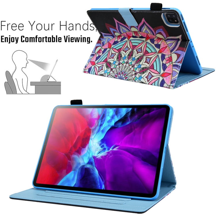 For iPad Pro 11 2024 Colored Drawing Leather Smart Tablet Case(National Flower) - iPad Pro 11 2024 Cases by buy2fix | Online Shopping UK | buy2fix