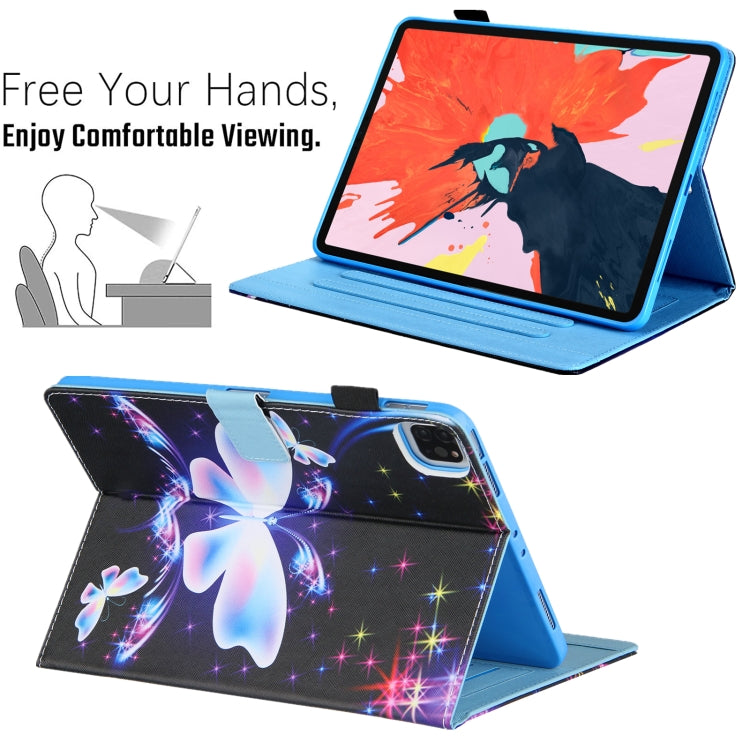 For iPad Pro 11 2024 Colored Drawing Leather Smart Tablet Case(Big Color Butterfly) - iPad Pro 11 2024 Cases by buy2fix | Online Shopping UK | buy2fix