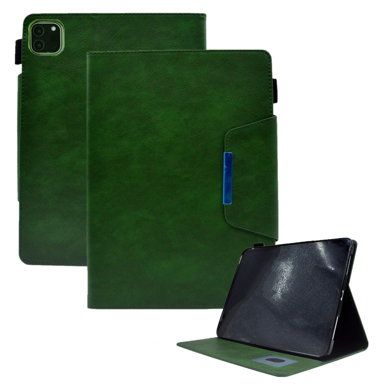 For iPad Pro 11 2025 / 2024 Suede Cross Texture Magnetic Clasp Leather Smart Tablet Case(Green) by buy2fix