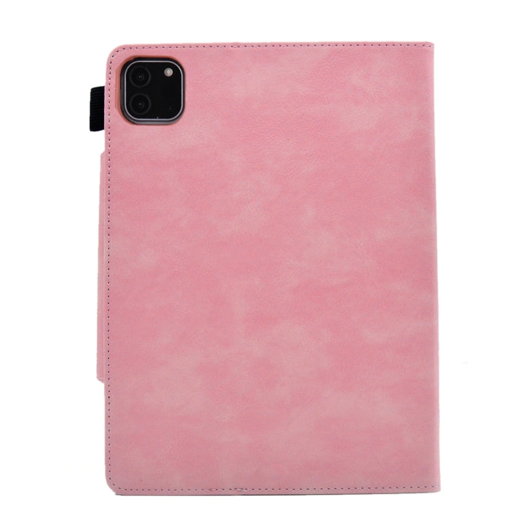 For iPad Pro 11 2025 / 2024 Suede Cross Texture Magnetic Clasp Leather Smart Tablet Case(Pink) by buy2fix