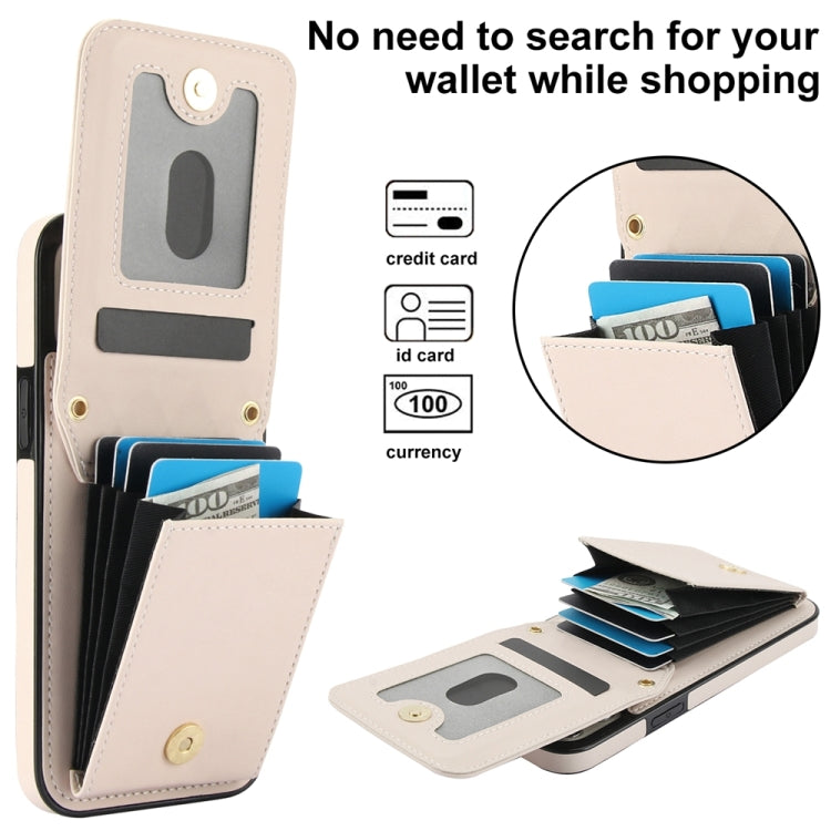For iPhone 14 Pro Max YM015 Crossbody Rhombic Card Bag RFID Phone Case(White) - iPhone 14 Pro Max Cases by buy2fix | Online Shopping UK | buy2fix