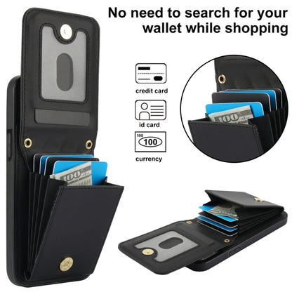 For iPhone 12 Pro Max YM015 Crossbody Rhombic Card Bag RFID Phone Case(Black) - iPhone 12 Pro Max Cases by buy2fix | Online Shopping UK | buy2fix
