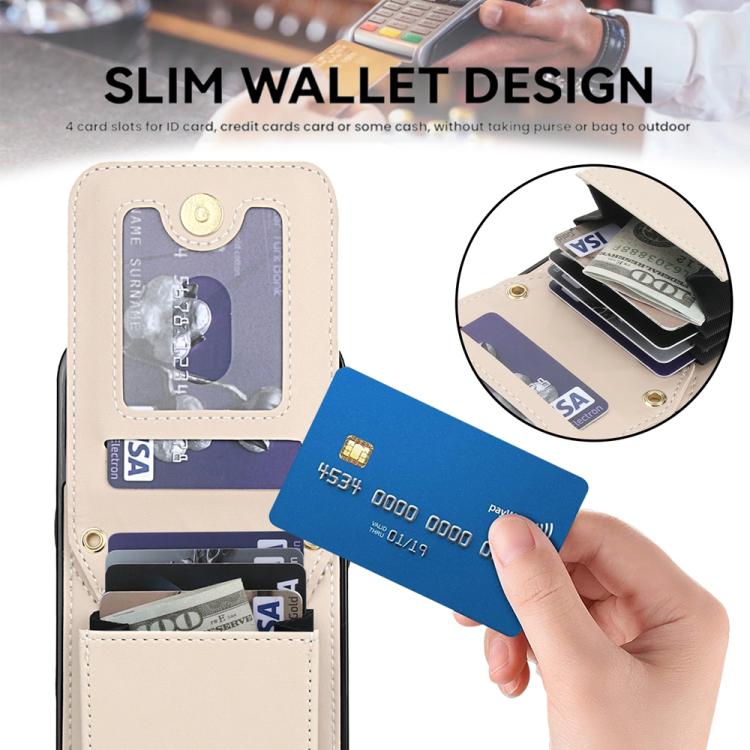 For iPhone Air YM015 Crossbody Rhombic Card Bag RFID Phone Case(White) - iPhone Air Cases by buy2fix | Online Shopping UK | buy2fix