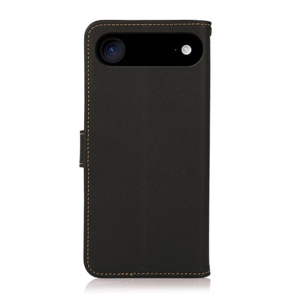 For iPhone 17 Air KHAZNEH Custer Genuine Leather RFID Phone Case(Black) - iPhone 17 Air Cases by buy2fix | Online Shopping UK | buy2fix