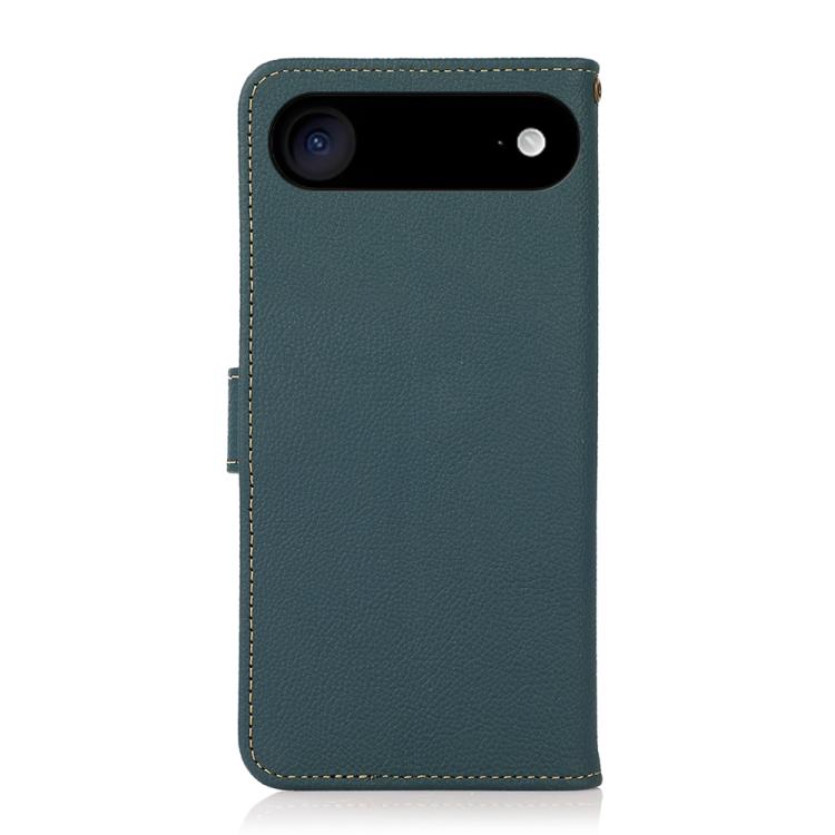 For iPhone Air KHAZNEH Custer Genuine Leather RFID Phone Case(Green) - iPhone Air Cases by buy2fix | Online Shopping UK | buy2fix