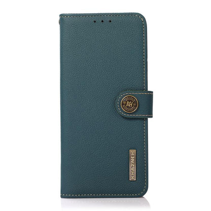 For iPhone 17 Pro Max KHAZNEH Custer Genuine Leather RFID Phone Case(Green) - iPhone 17 Pro Max Cases by buy2fix | Online Shopping UK | buy2fix