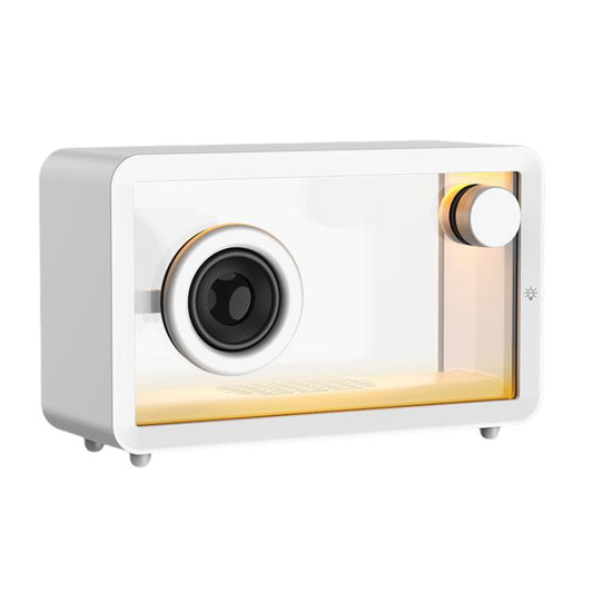 M8 Simple Fashion Transparent Bluetooth Speaker Subwoofer with Ambient Light(White) by buy2fix