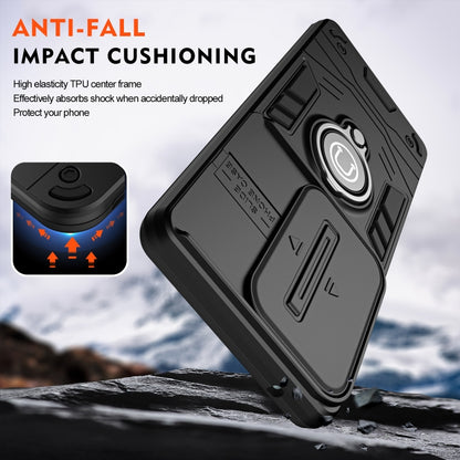 For OPPO Reno11 Global Camshield Ring Holder Phone Case(Black) by buy2fix