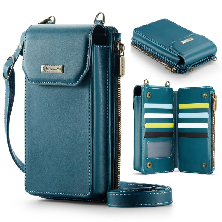 CaseMe Me40 Vertical Multifunctional Shoulder Crossbody Phone Bag(Blue Green) by CaseMe