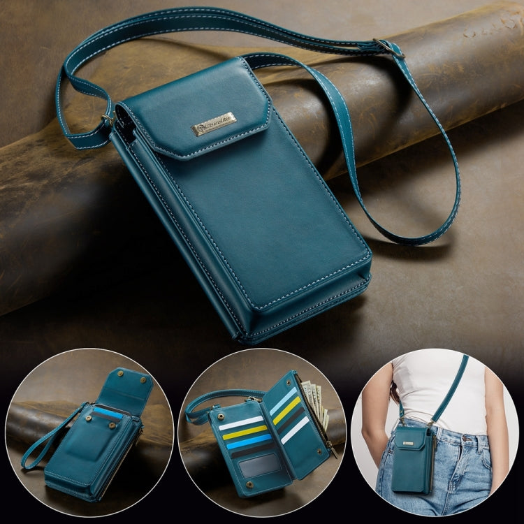 CaseMe Me40 Vertical Multifunctional Shoulder Crossbody Phone Bag(Blue Green) by CaseMe