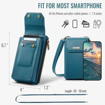 CaseMe Me40 Vertical Multifunctional Shoulder Crossbody Phone Bag(Blue Green) by CaseMe