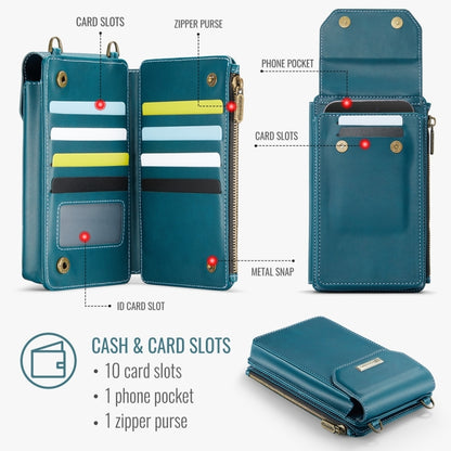 CaseMe Me40 Vertical Multifunctional Shoulder Crossbody Phone Bag(Blue Green) by CaseMe