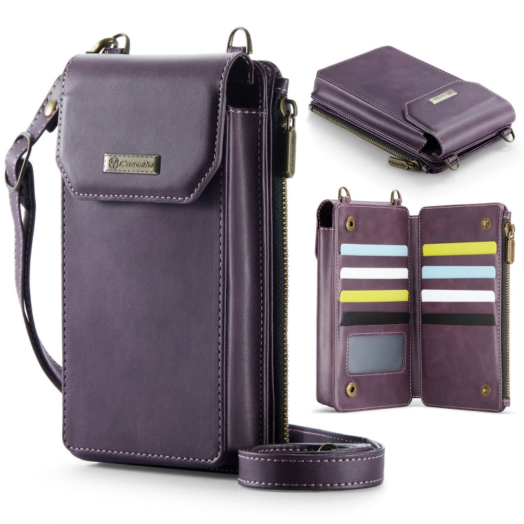 CaseMe Me40 Vertical Multifunctional Shoulder Crossbody Phone Bag(Purple) by CaseMe