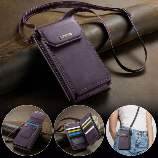 CaseMe Me40 Vertical Multifunctional Shoulder Crossbody Phone Bag(Purple) by CaseMe