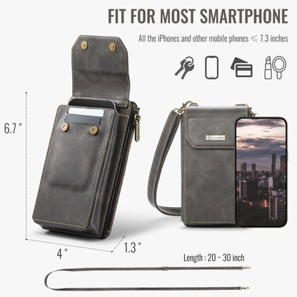 CaseMe Me40 Vertical Multifunctional Shoulder Crossbody Phone Bag(Coffee) by CaseMe