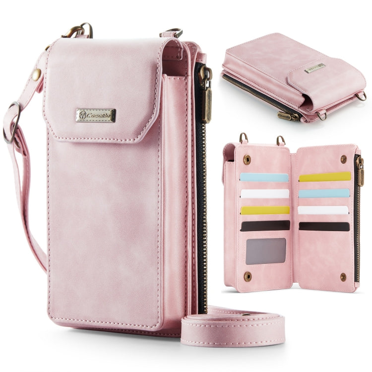 CaseMe Me40 Vertical Multifunctional Shoulder Crossbody Phone Bag(Pink) by CaseMe