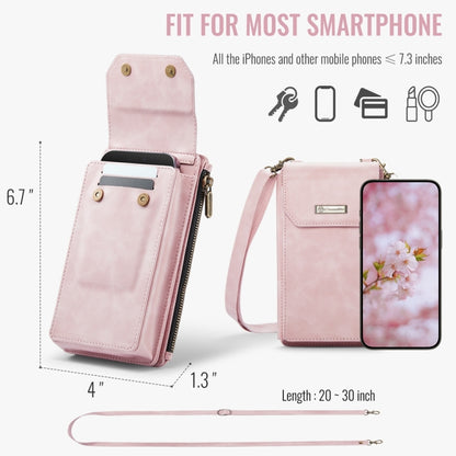 CaseMe Me40 Vertical Multifunctional Shoulder Crossbody Phone Bag(Pink) by CaseMe