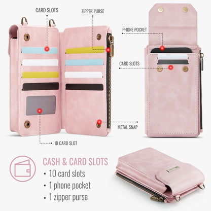 CaseMe Me40 Vertical Multifunctional Shoulder Crossbody Phone Bag(Pink) by CaseMe