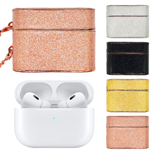 For AirPods Pro Cylindrical Glitter Leather Texture Bluetooth Earphone Protective Case(Silver) by buy2fix