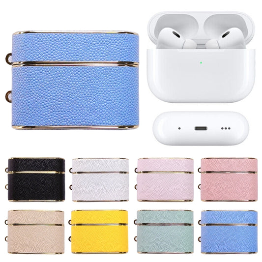 For AirPods Pro Cylindrical Ball Texture Bluetooth Earphone Protective Case(Khaki) by buy2fix