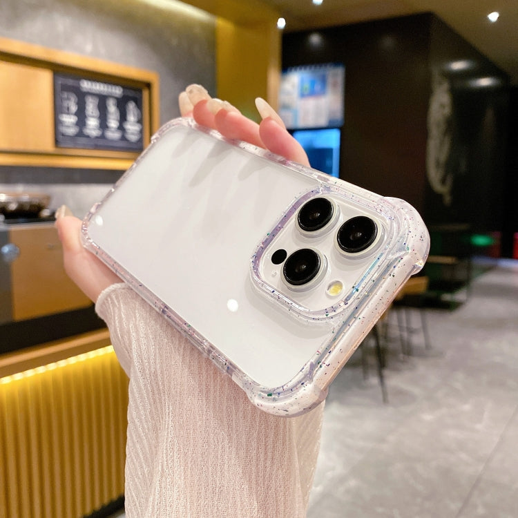 For iPhone 16 Plus Acrylic Color Point Transparent Phone Case(White) - iPhone 16 Plus Cases by buy2fix | Online Shopping UK | buy2fix