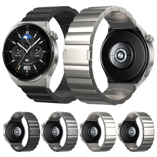 22mm One-Bead Magnetic Buckle Titanium Metal Watch Band(Black) by buy2fix